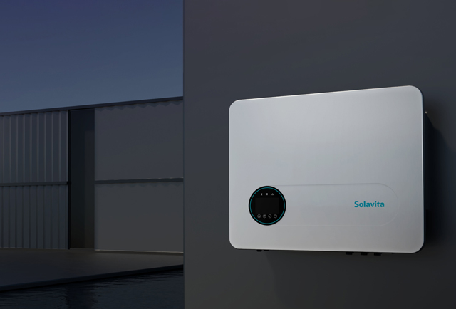 Smart solar energy output curve displayed on transparent screen over rooftop PV panels in urban setting.